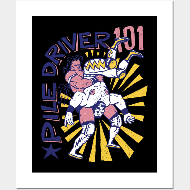 Piledriver Wrestling Wall Art by MARCHY